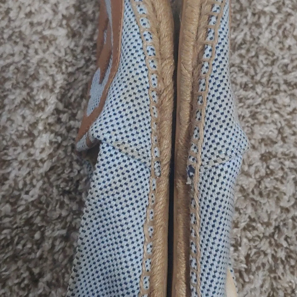 Tory Burch Lonnie Espadrilles Textile Sandals Women's Size 7.5